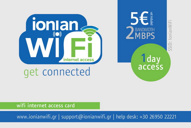 Ionian WiFi - Top up card 1